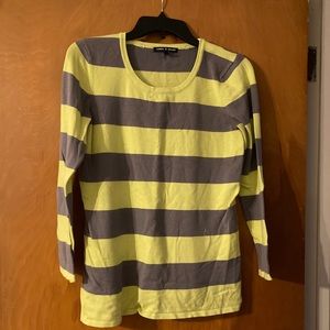 Striped sweater with detachable matching scarf